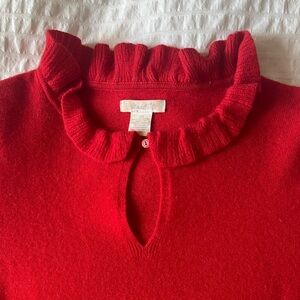 Vintage cherry red cashmere sweater from the original Marshall Fields dept store